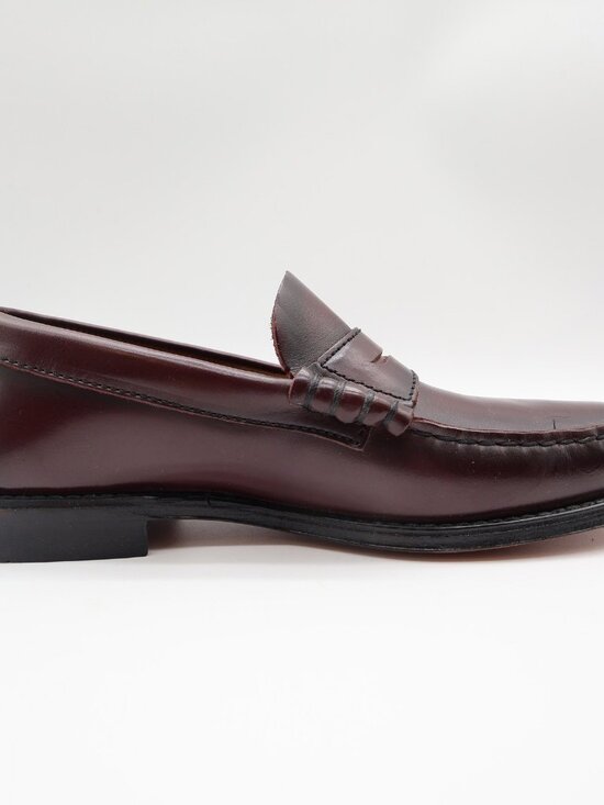 Barclay Vintage 70s 80s Mens 8 D Burgundy Leather Penny Loafers main image 8